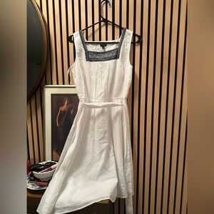 TALBOTS Women's Sleeveless White Gauze Midi